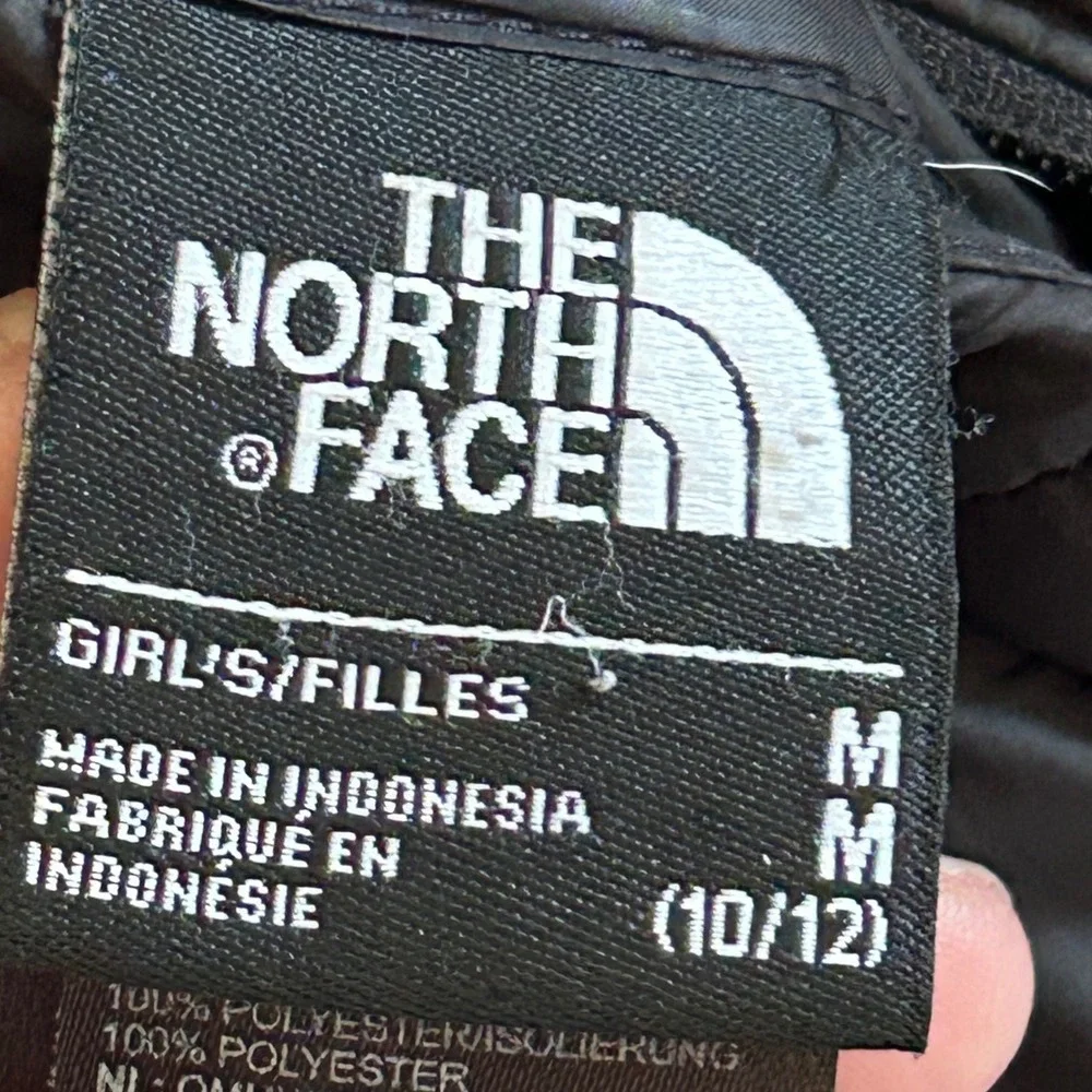 The North Face Girls Black‎ Mossbud Swirl Reversible Jacket Size M 10/12 Fleece